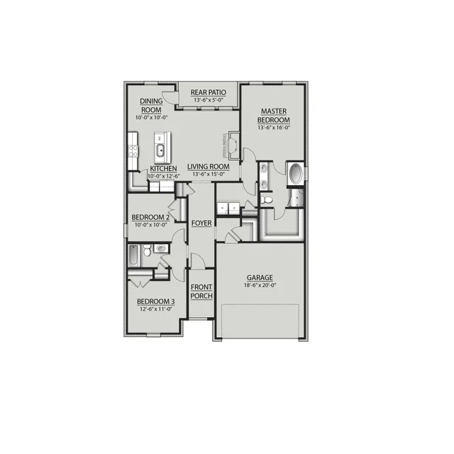 DSLD Homes Cornel IV A - Floor-plan drawing, Silver Springs