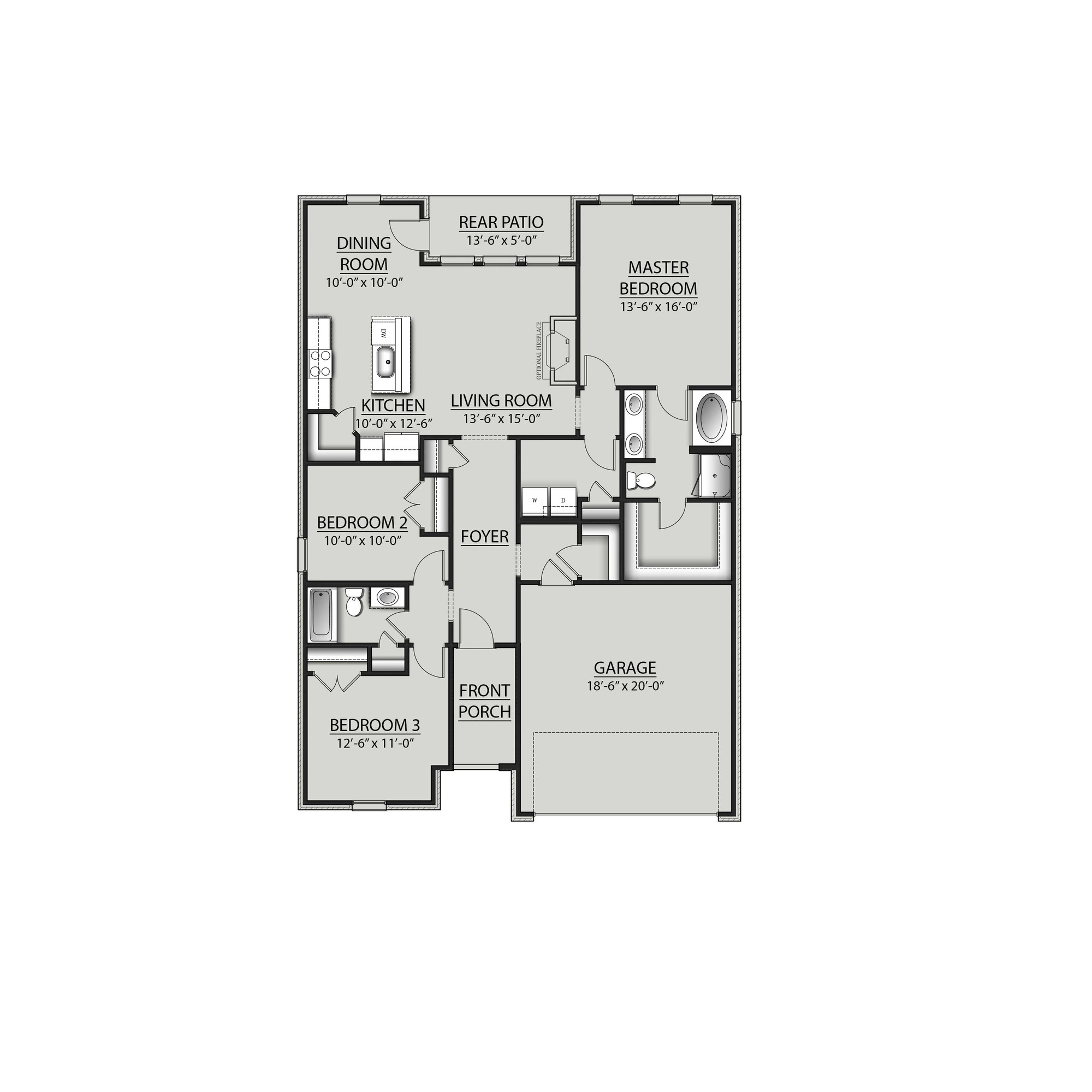 DSLD Homes Cornel IV A - Floor-plan drawing, Silver Springs
