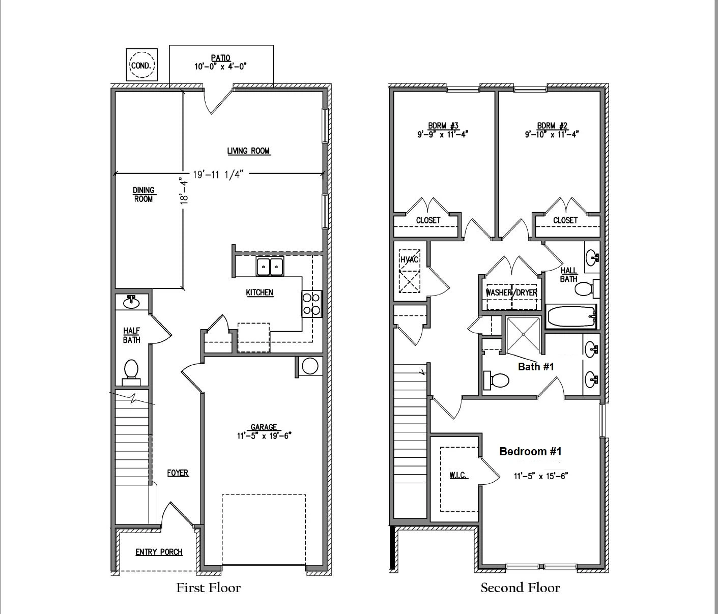 D.R. Horton The Palm Exterior - Floor-plan drawing, Parker Grove
