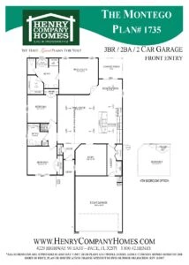 Henry Company Homes Montego - Floor-plan drawing, Heather’s Place