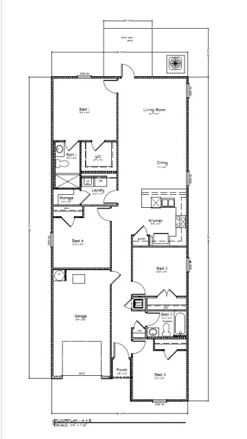 D.R. Horton The Bowen - Floor-plan drawing, Sanctuary