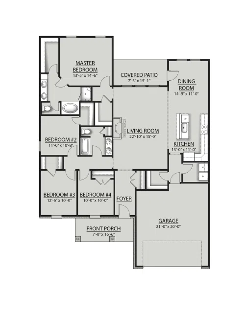 DSLD Homes Royal IV H - Floor-plan drawing, Eagle Pointe