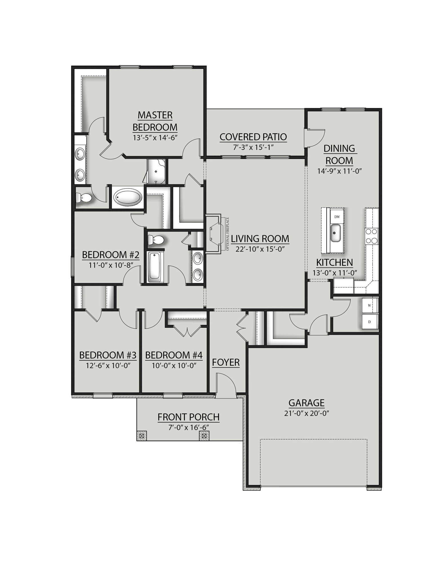 DSLD Homes Royal IV H - Floor-plan drawing, Eagle Pointe