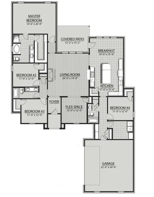 DSLD Homes Renoir IV B - Floor-plan drawing, Belfair