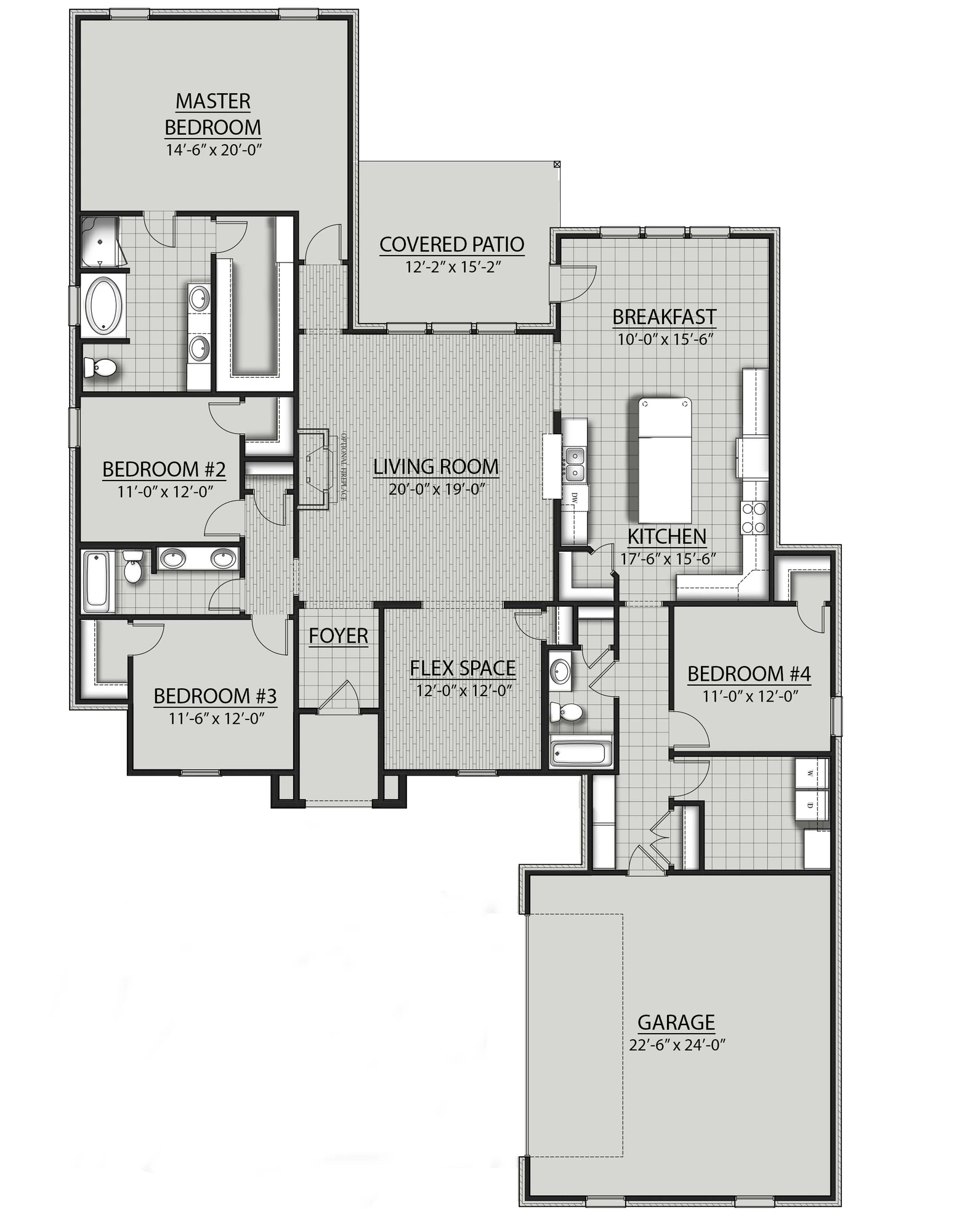 DSLD Homes Renoir IV B - Floor-plan drawing, Belfair