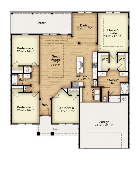Herbst Homes The Sapphire - Floor-plan drawing, Buckeyes Landing