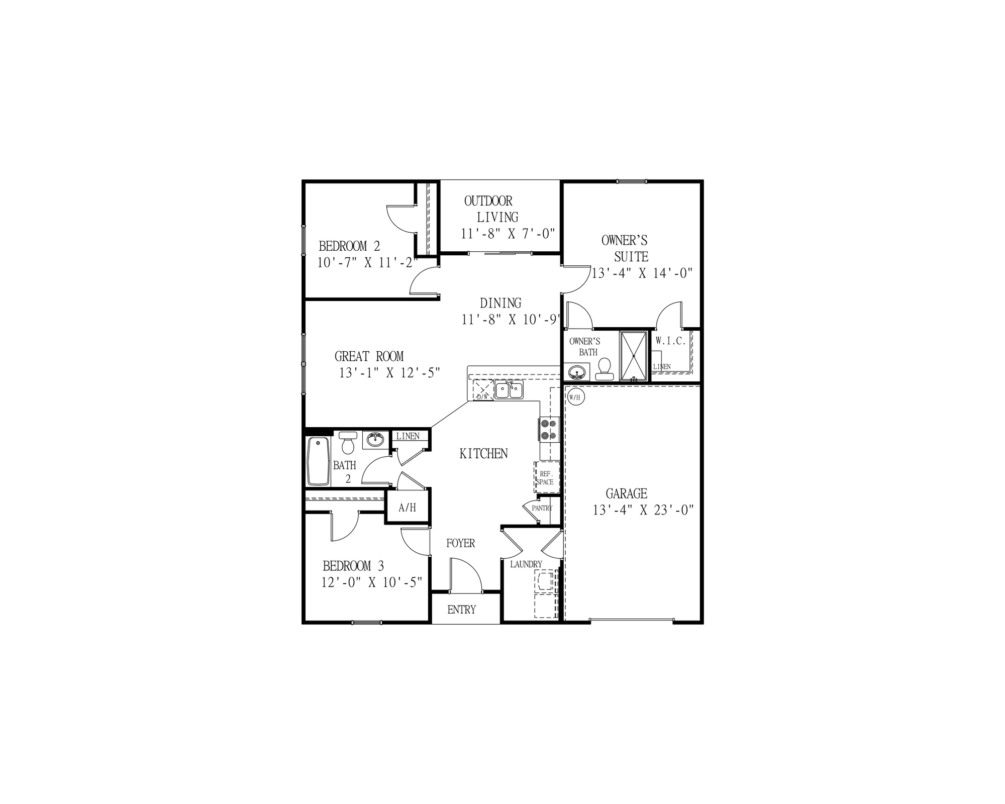 Holiday Builders Halley - Floor-plan drawing, Avalon