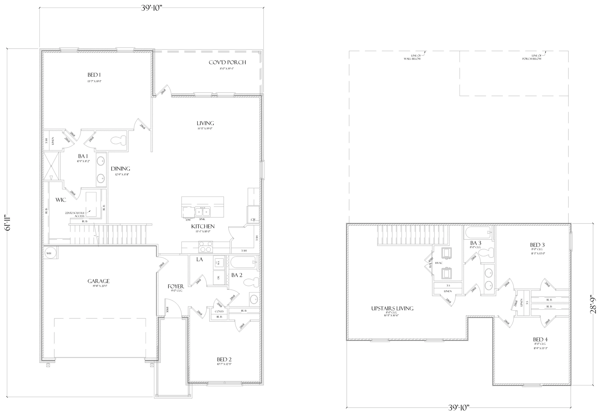 D.R. Horton Ozark - Floor-plan drawing, Fairhope Falls