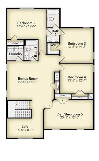 Adams Homes 3030 - Floor-plan drawing, Sandy Creek
