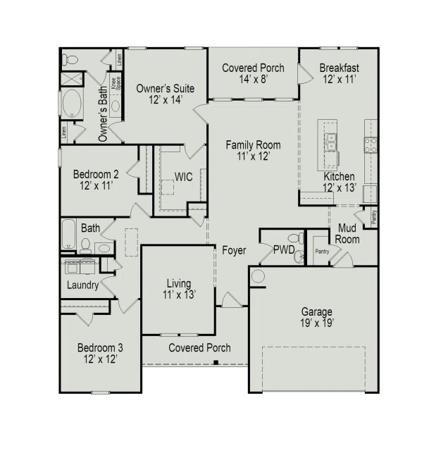 Smith Douglas Homes The Lancaster - Floor-plan drawing, Summerlyn Park