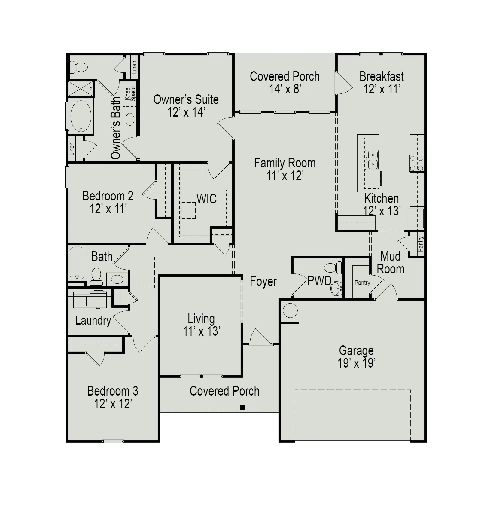 Smith Douglas Homes The Lancaster - Floor-plan drawing, Summerlyn Park
