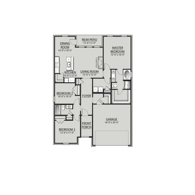 DSLD Homes Cornel IV B - Floor-plan drawing, Osprey Landing