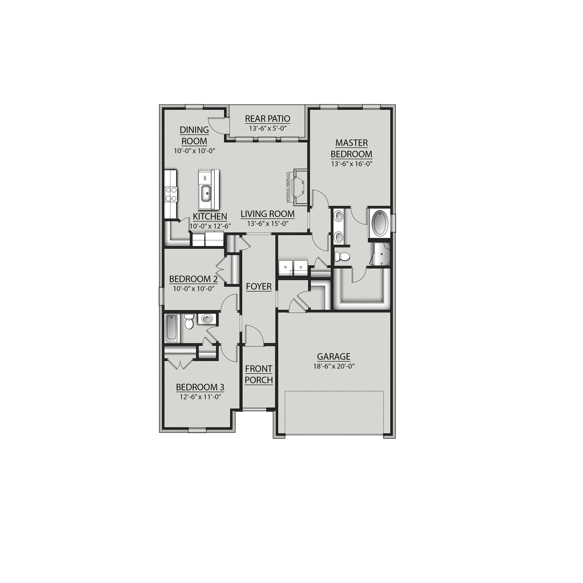 DSLD Homes Cornel IV B - Floor-plan drawing, Osprey Landing