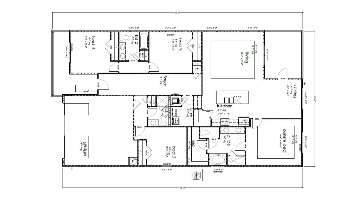 D.R. Horton Misty - Floor-plan drawing, Stonebridge