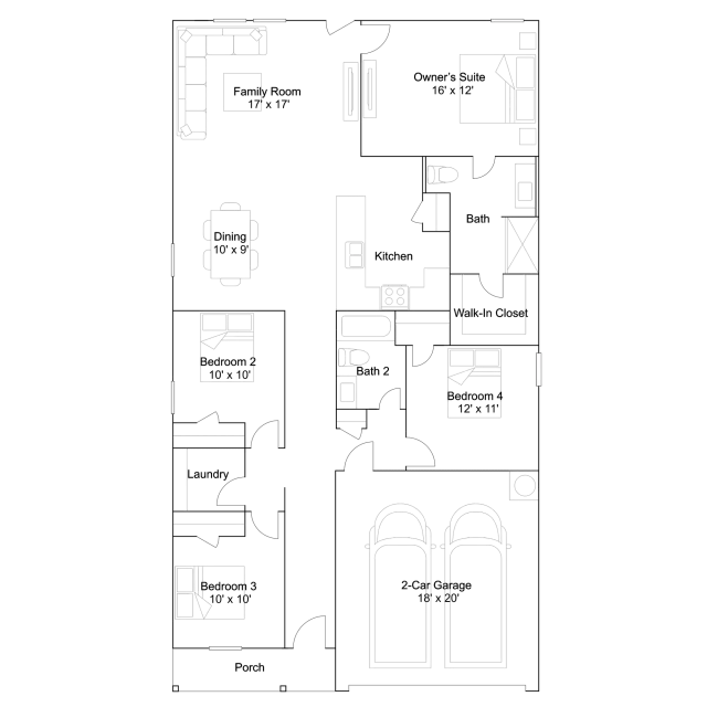 Lennar Ramsey - Floor-plan drawing, Horizon’s Edge