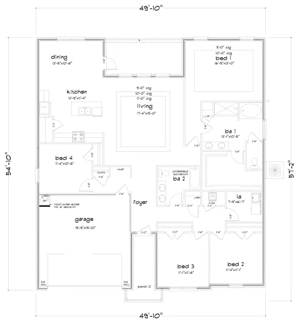 D.R. Horton Jasmine - Floor-plan drawing, Raley Farms