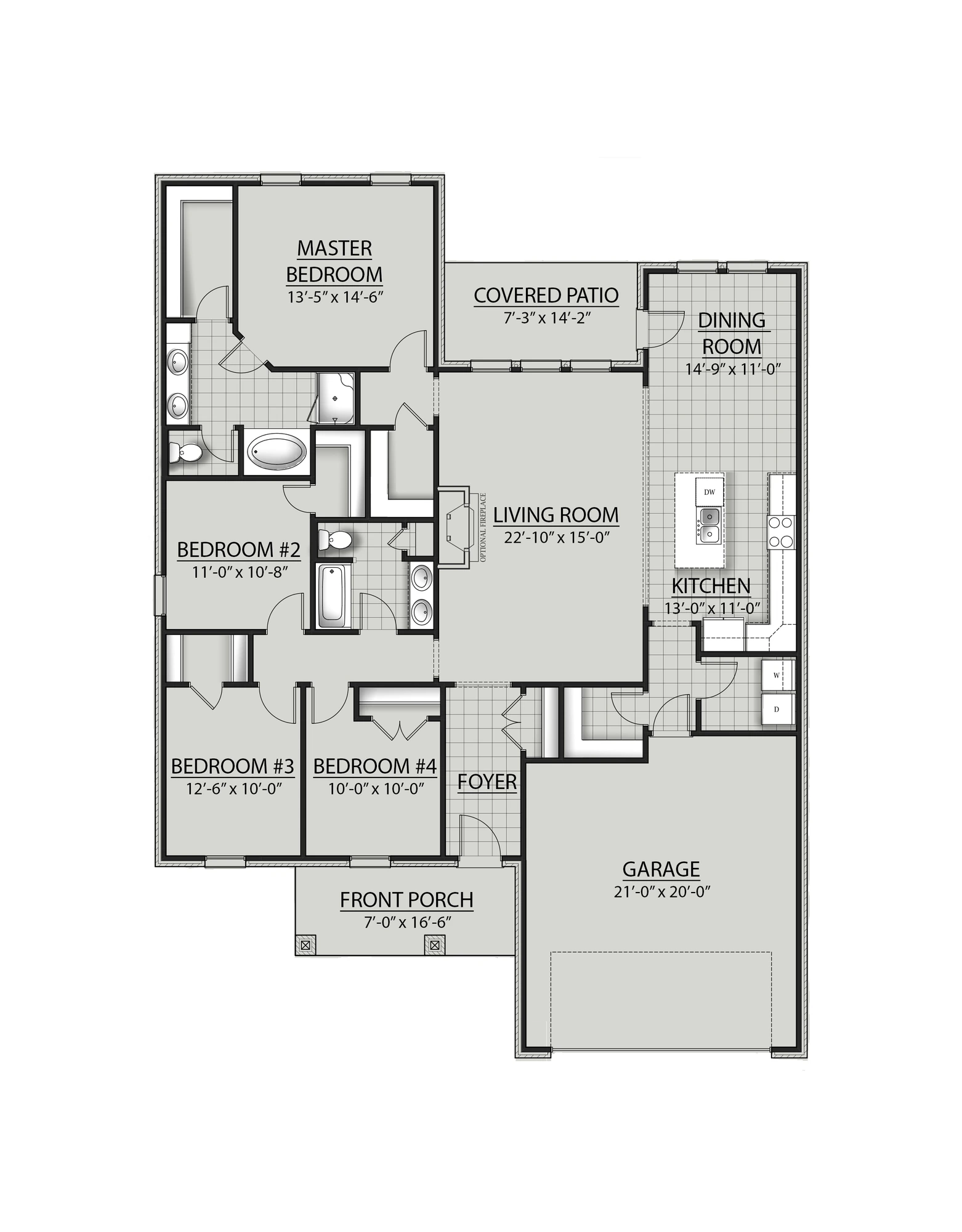 DSLD Homes Rodessa IV H - Floor-plan drawing, Sentinel Ridge