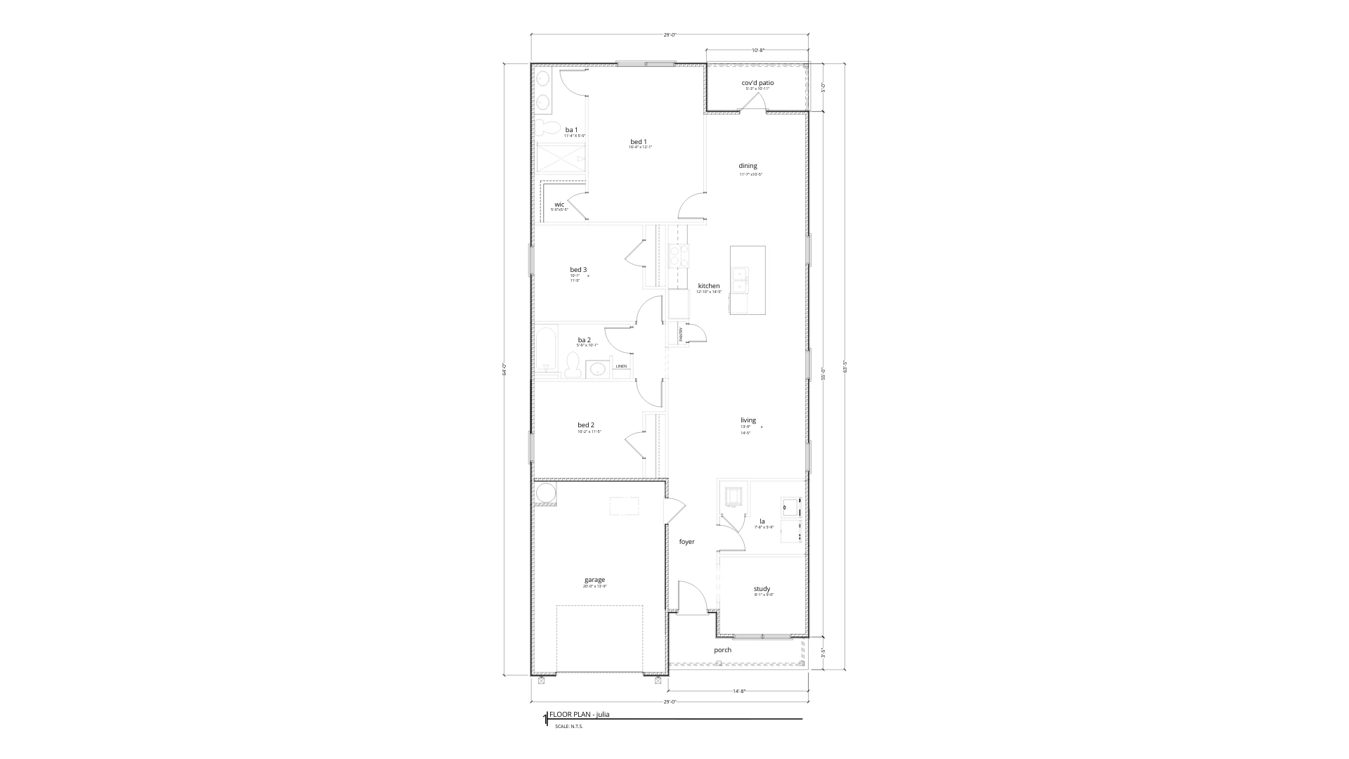 D.R. Horton The Julia - Floor-plan drawing, Blackwater Reserve