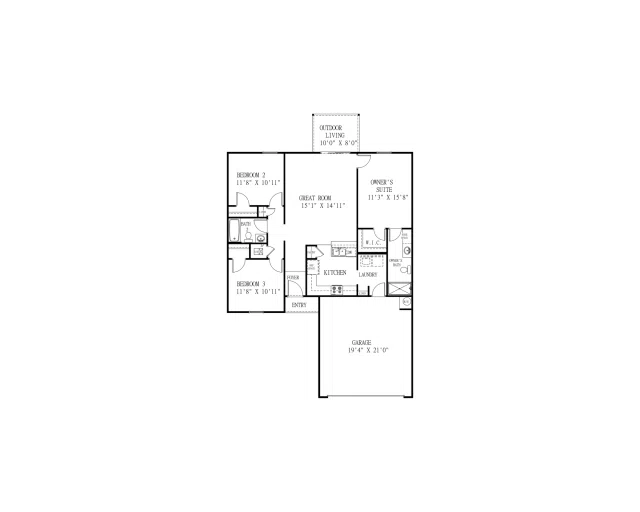 Holiday Builders Maddox - Floor-plan drawing, Mahogany at Jubilee