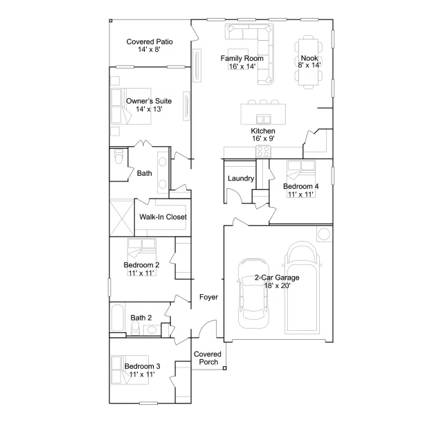 Lennar Walsh - Floor-plan drawing, Stonechase