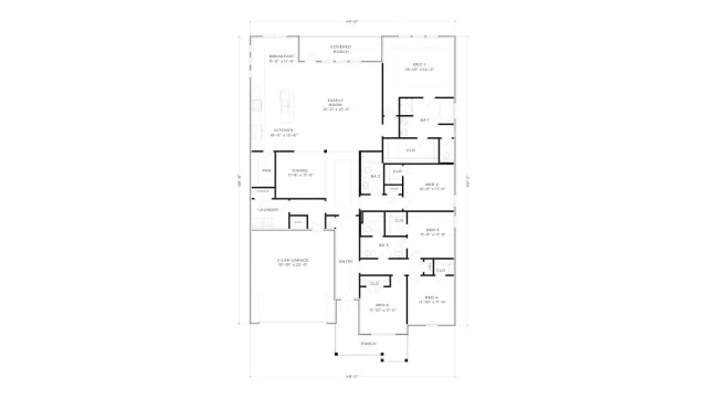 D.R. Horton The Magnolia - Floor-plan drawing, Rosemary Sound