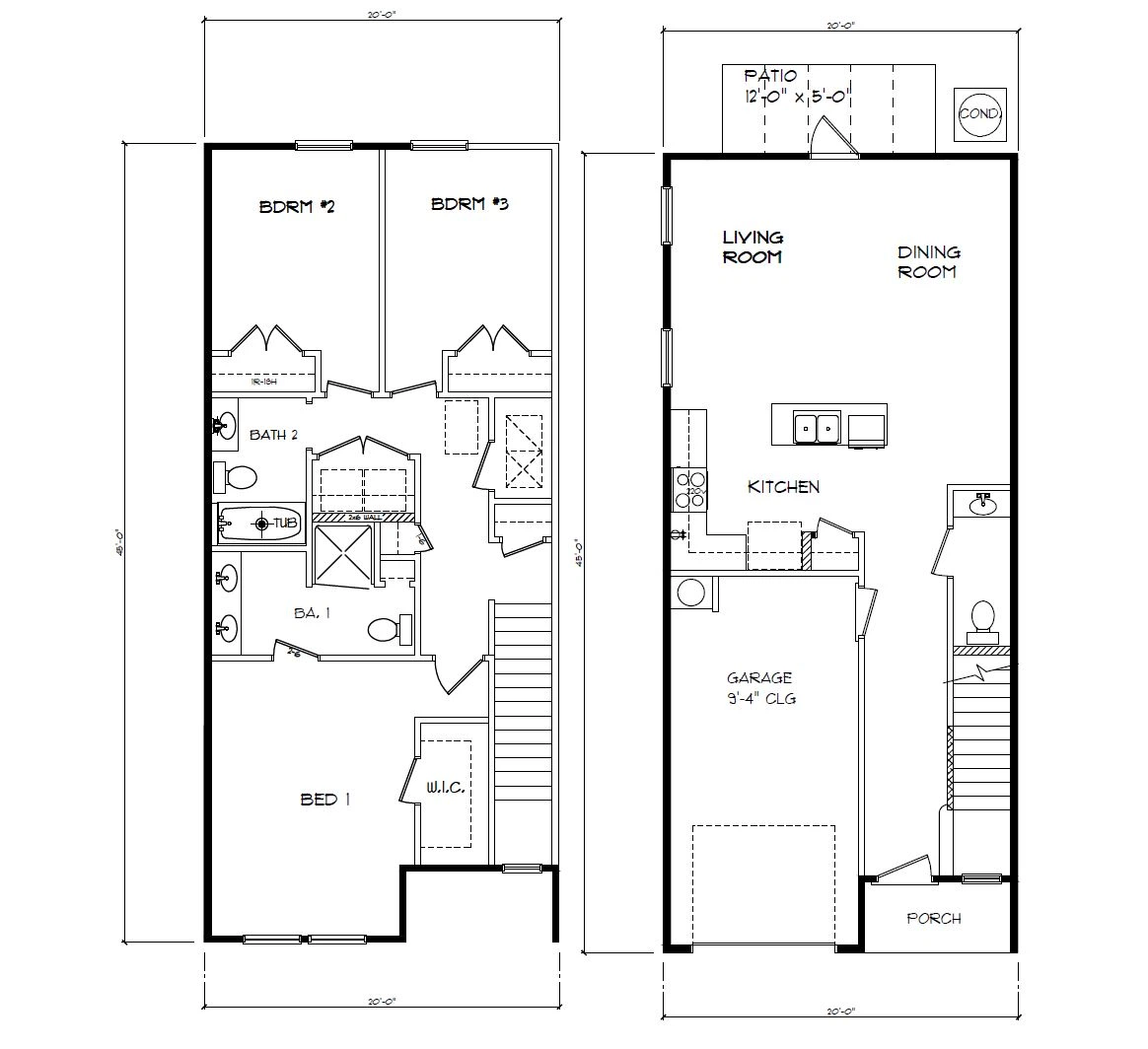 D.R. Horton The Palm Interior - Floor-plan drawing, Soundview Point Villas