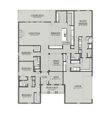 DSLD Homes Madison IV B - Floor-plan drawing, Iron Rock