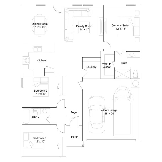 Lennar Wagner - Floor-plan drawing, The Enclave at Bella Terra