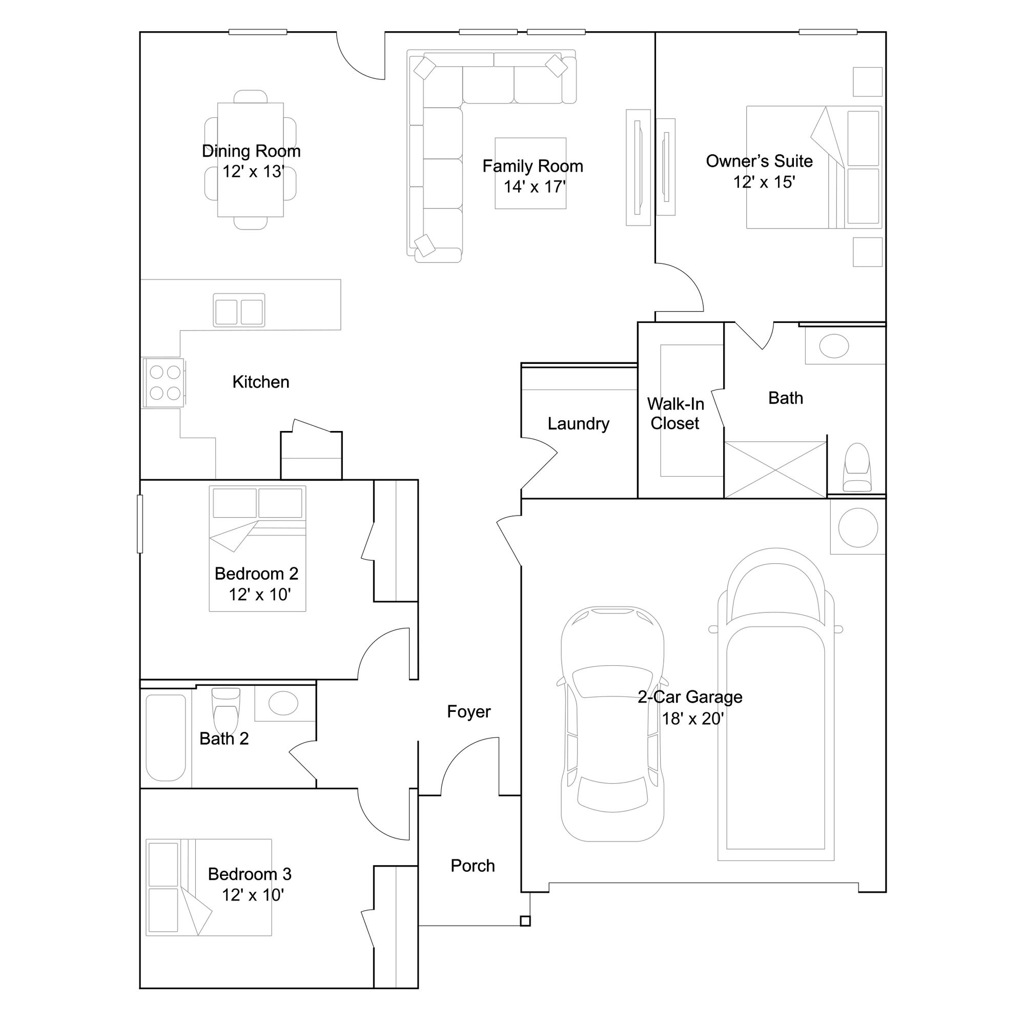 Lennar Wagner - Floor-plan drawing, The Enclave at Bella Terra