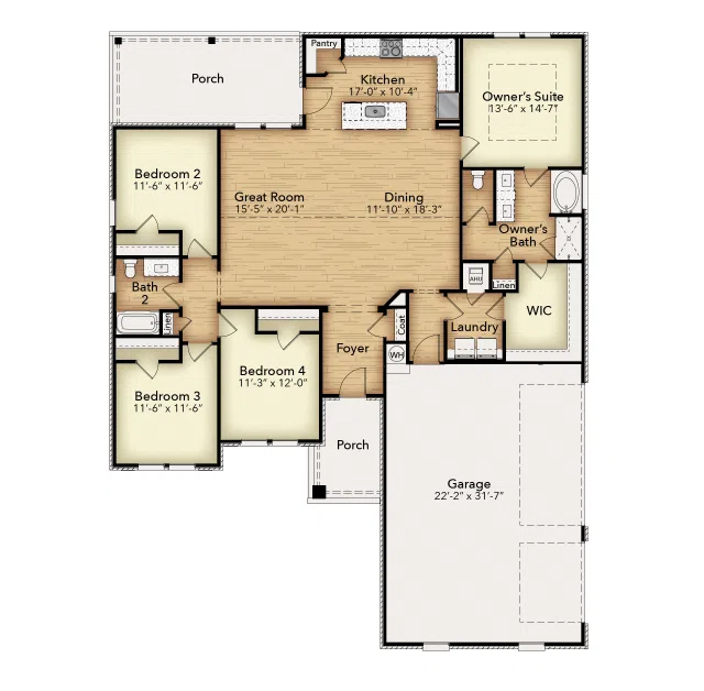 Herbst Homes The Liberty Estate - Floor-plan drawing, Prosperity Point