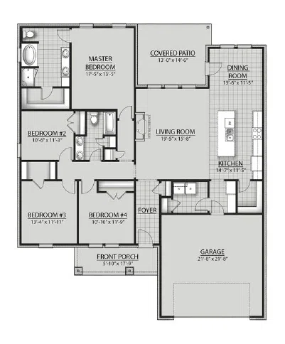DSLD Homes Ionia III A - Floor-plan drawing, Blueberry Fields