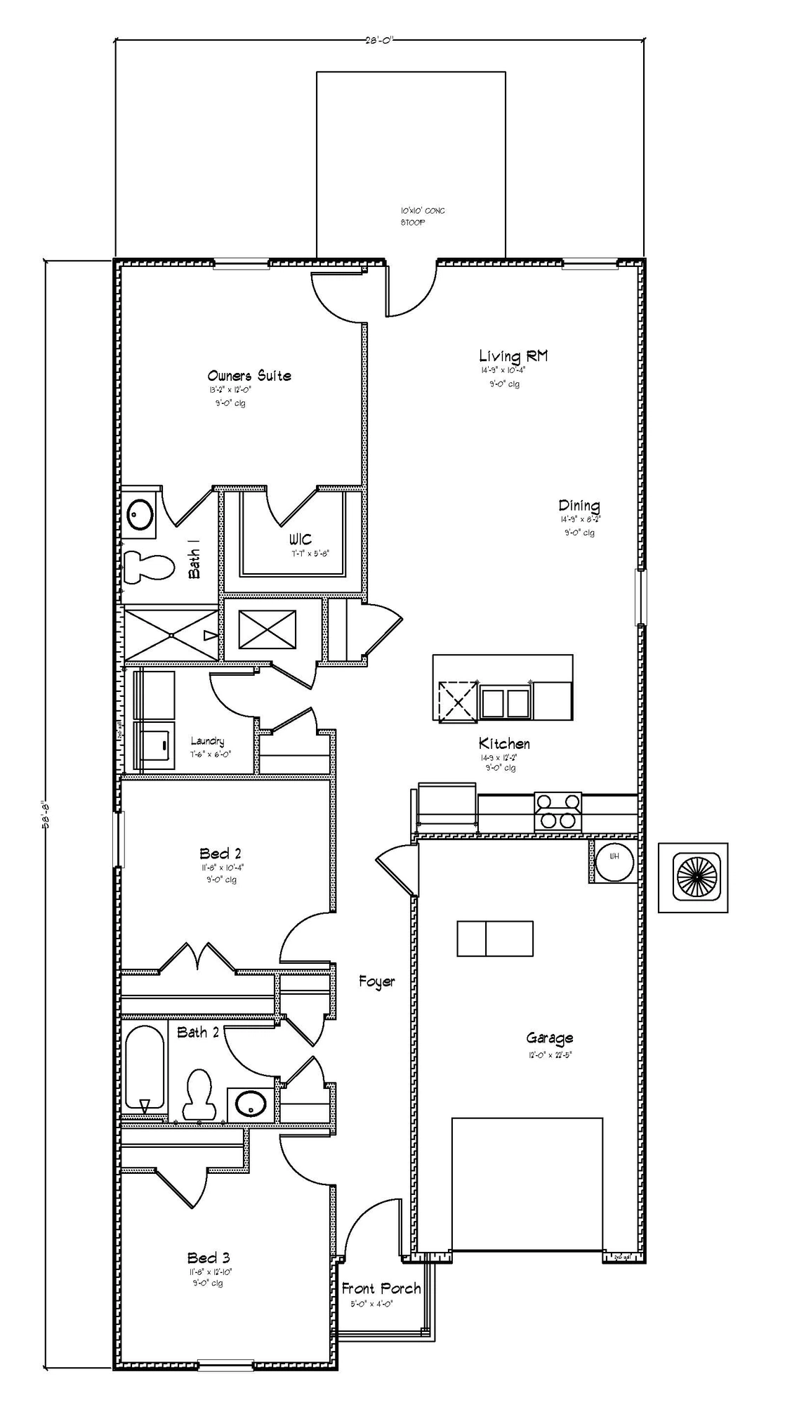 D.R. Horton The Delilah - Floor-plan drawing, Reserve at Brookhaven