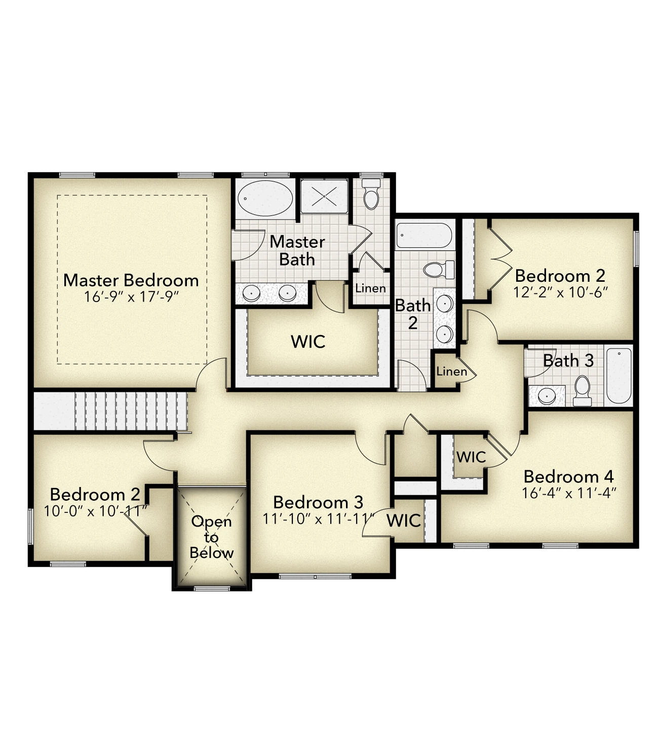 Adams Homes 2630 - Floor-plan drawing, Parkland Place