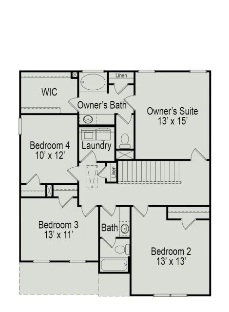 Smith Douglas Homes The Coleman - Floor-plan drawing, Roans Mill