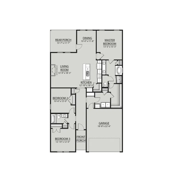 DSLD Homes Tiburon IV I - Floor-plan drawing, Driftwood Lakes