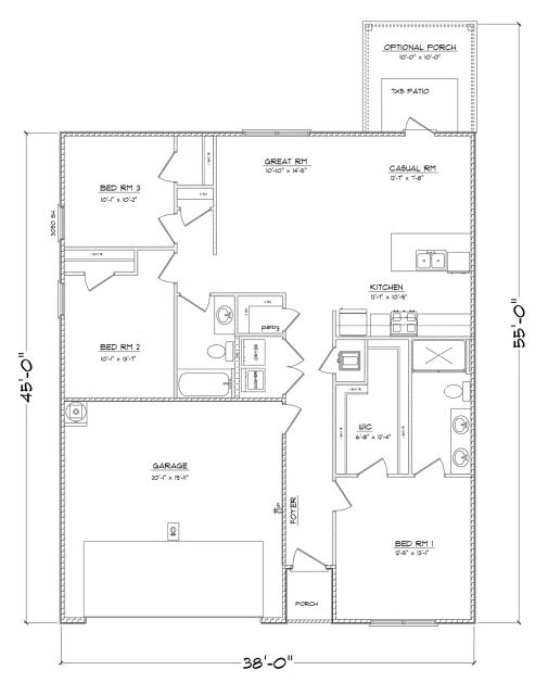 D.R. Horton Aldridge - Floor-plan drawing, Elizabeth Gardens