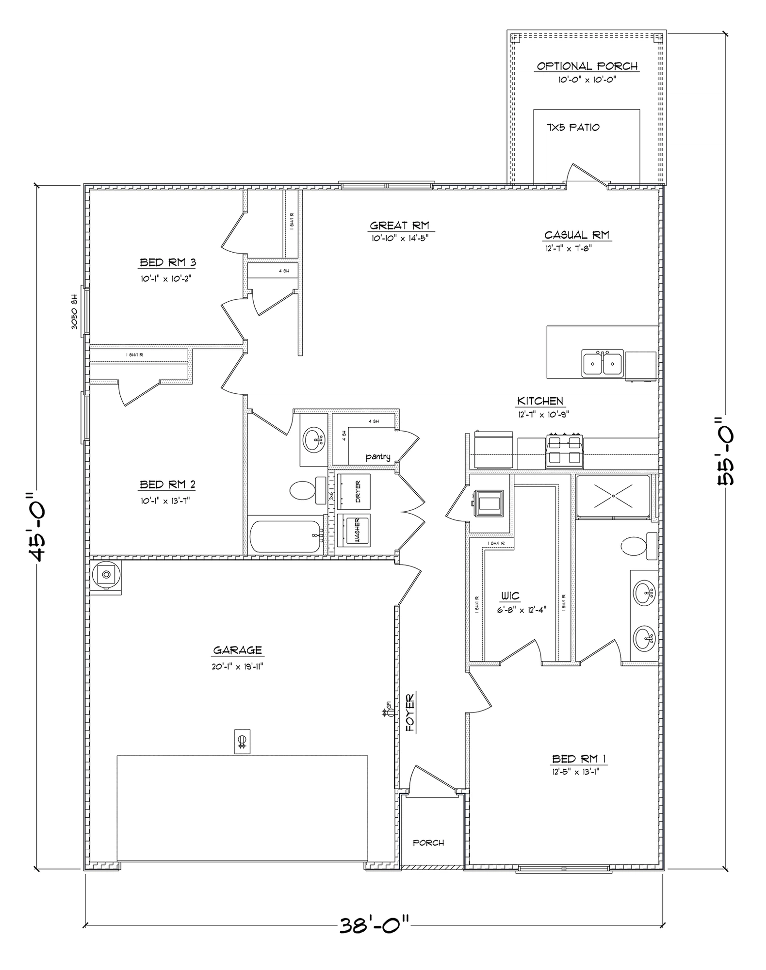 D.R. Horton Aldridge - Floor-plan drawing, Elizabeth Gardens