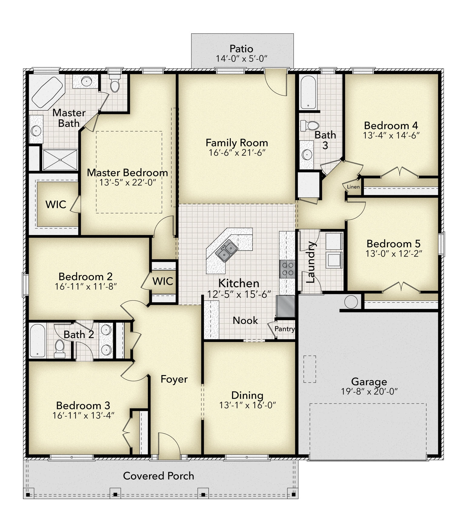 Adams Homes 2685 - Floor-plan drawing, Pecan Valley