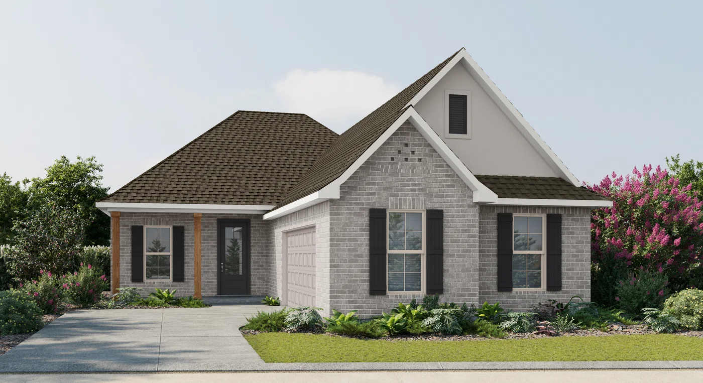 DSLD Homes Boucher III B - Representative exterior, River Oaks