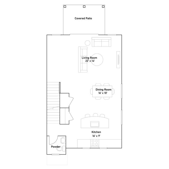 Lennar Sabal Palm - Floor-plan drawing, Lost Key Townhomes