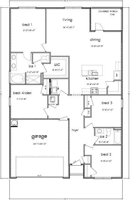 D.R. Horton Cali - Floor-plan drawing, Ivey Ridge