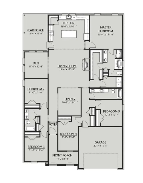 DSLD Homes Hickory III G - Floor-plan drawing, Palmetto Crossing