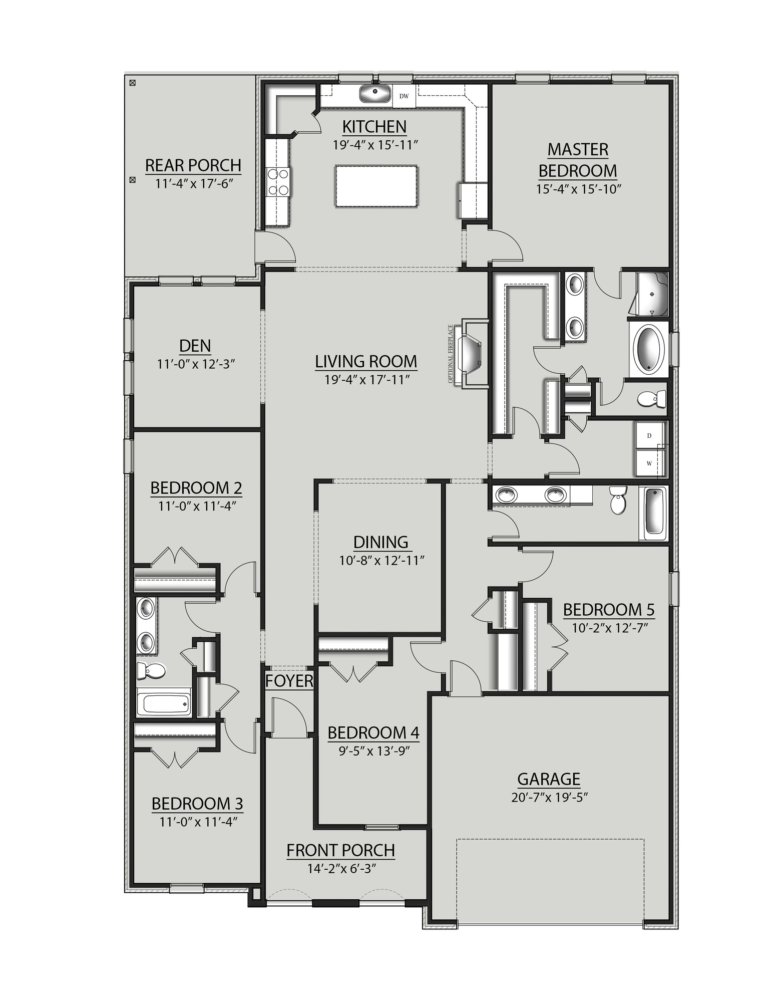 DSLD Homes Hickory III G - Floor-plan drawing, Palmetto Crossing