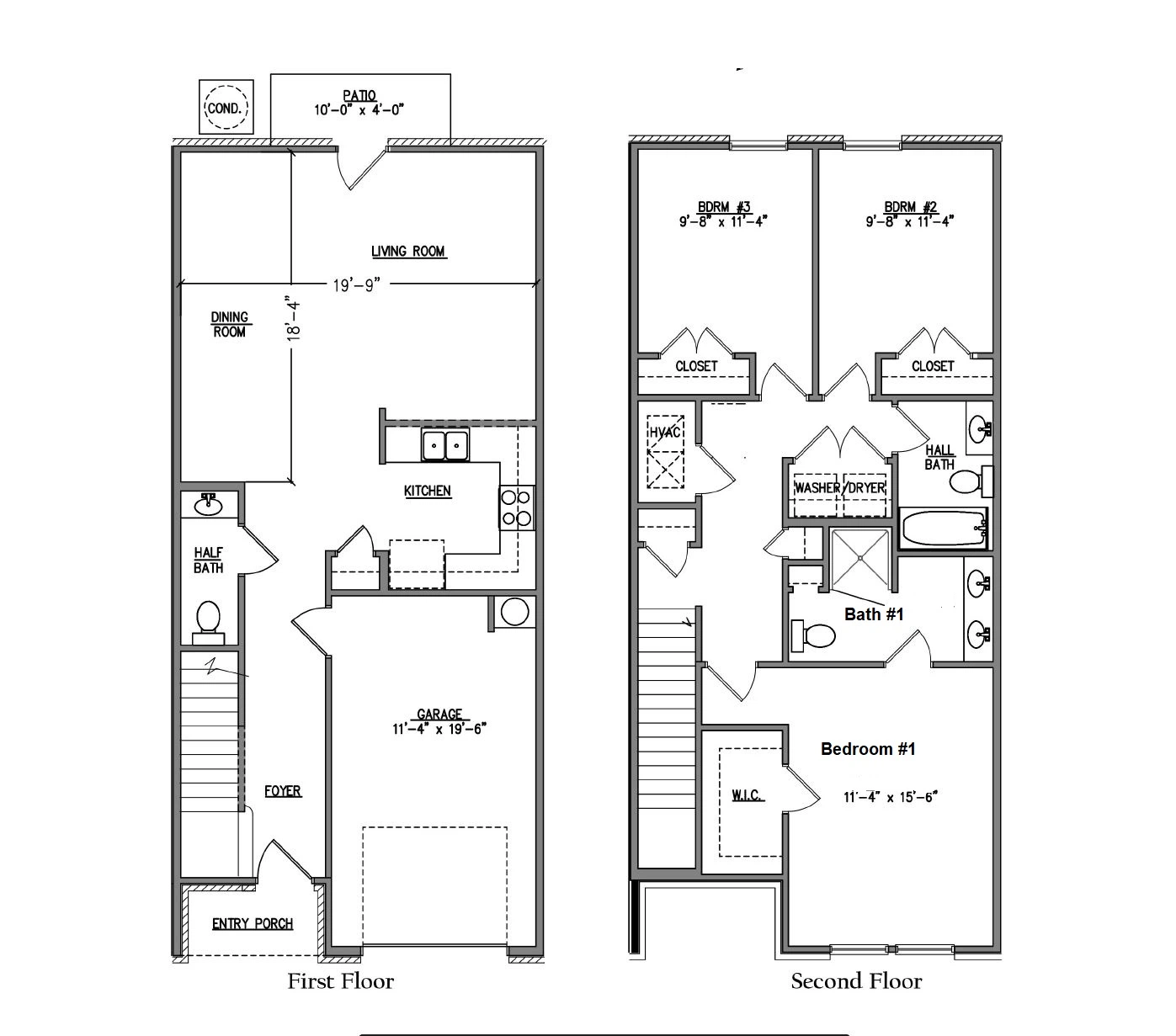 D.R. Horton The Palm Interior - Floor-plan drawing, Parker Grove
