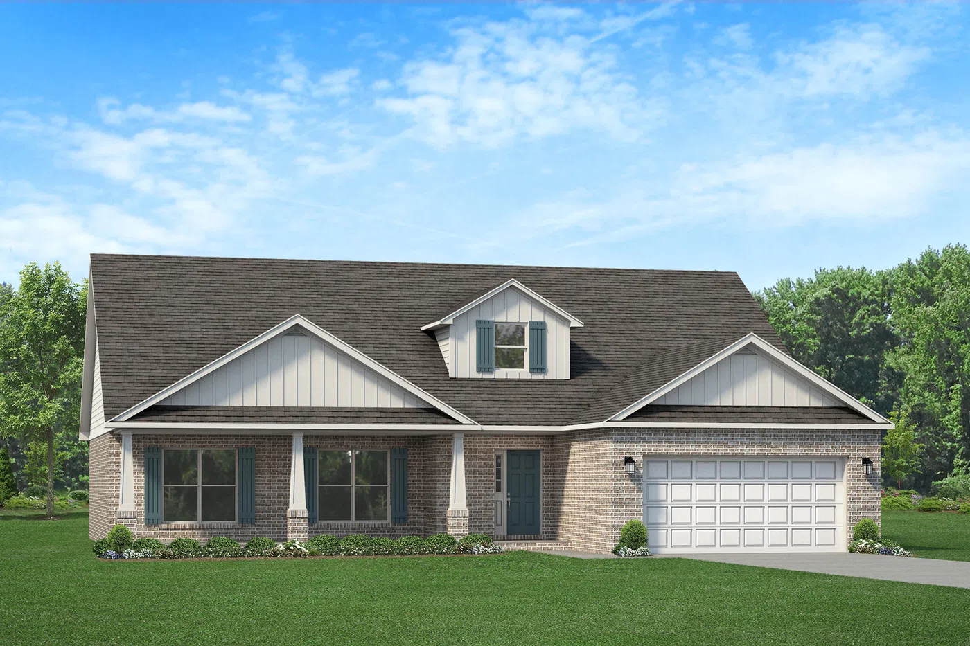 Adams Homes 2624 - Representative exterior, Pecan Valley