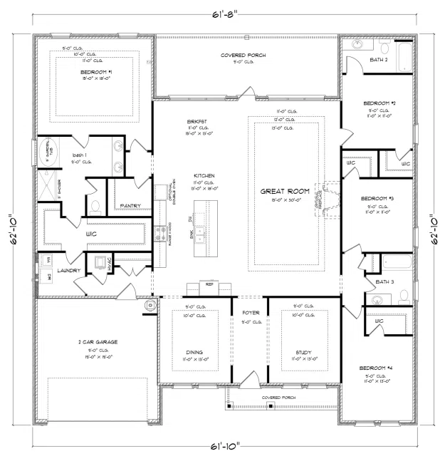 D.R. Horton Kingston - Floor-plan drawing, Ivey Ridge