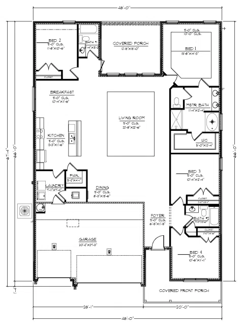 D.R. Horton Destin - Floor-plan drawing, Churchill