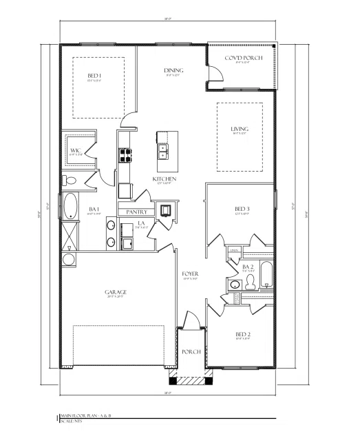 D.R. Horton The Lamar - Floor-plan drawing, Sanctuary