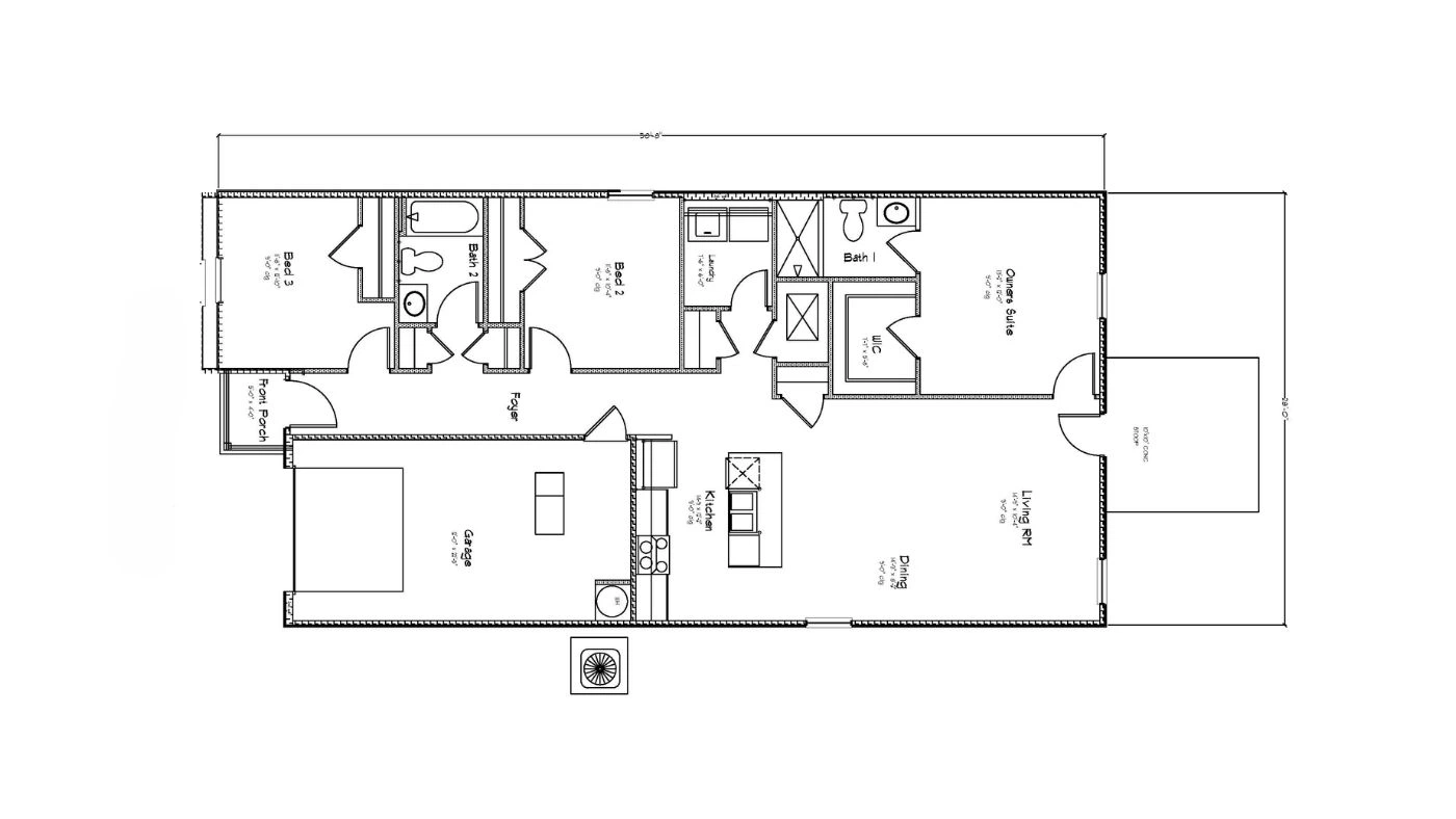 D.R. Horton Delilah - Floor-plan drawing, Cottonwood Estates
