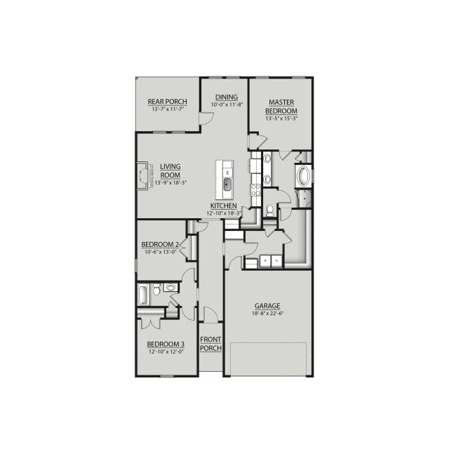 DSLD Homes Tiburon IV J - Floor-plan drawing, Driftwood Lakes